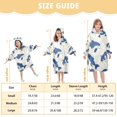 thumbnail image 3 of Wearable Blanket with Sleeves and Pocket Oversized Hooded Sweatshirt 3-14 YR Blue and White Fish M, 3 of 7