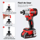 thumbnail image 3 of Atornillador De Impacto Inalámbrico 20v 2ah Negro/Rojo BLOOSOM, 3 of 4