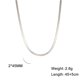 thumbnail image 1 of Cadena plana de serpiente de acero inoxidable Cadena de serpiente Collar de oro simple para mujer y hombre Popular Collar de cadena lisa de acero inoxidable con hueso de serpiente, 1 of 6
