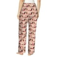 thumbnail image 3 of Goofa Dachshund Couple Printed Soft Pajama Pants for Women, Wide Leg Comfy Casual Lounge Yoga Pants-X-Large, 3 of 9