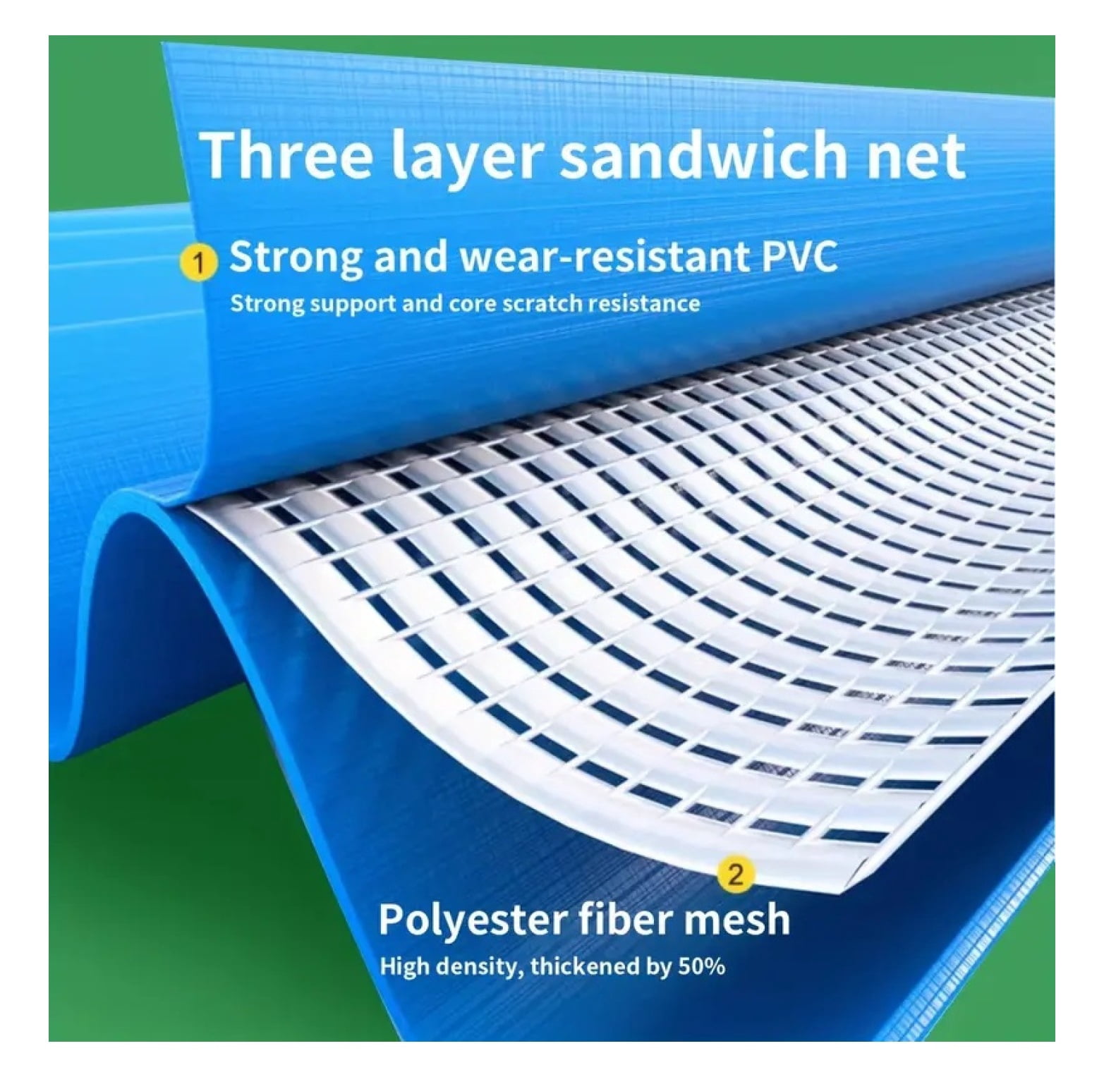 Inflatable Pool 305x76cm, PVC Outdoor Coil Mesh Pool for Garden, 4700L/1200GAL Capacity, Easy Setup & Storage
