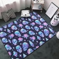 thumbnail image 3 of star Skull flower crystal Shaggy Area Rug, Rugs for Living Room Bedroom Non Slip Door Mat Indoor Carpet Machine Washable Nursery Home Decor Floor Mats for Entryway 60x39in-#, 3 of 5