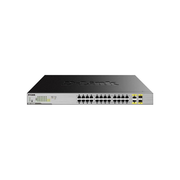 D-Link DGS 1026MP - Switch - unmanaged - 24 x 10/100/1000 (PoE)   2 x combo Gigabit SFP - desktop, rack-mountable - PoE