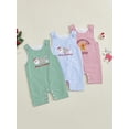 thumbnail image 3 of BemeyourBBs Baby Christmas Striped Overall Romper Santa Sleeveless Bodysuit, 3 of 9