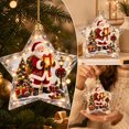 thumbnail image 4 of Liamobondopolis Glowing Christmas Story Ornament, Light Up Star Shaped Mini Holiday Scene with Santa, Angel and Snowman, Shatterproof Acrylic Hanging Decor for Christmas Tree and Winter Home, 4 of 6