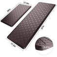 thumbnail image 3 of GALMAXS7 Kitchen Mat Anti Fatigue Cushioned Non Slips Kitchen Rugs and Mats Comfort Foam Floor Mat for Standing,17"x29"+17"x47",Brown, 3 of 10