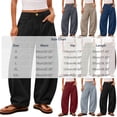thumbnail image 3 of SwiftWear Barrel Pantss for Women Trendy High Waisted Cotton Wide Leg Baggy Trouser with Pockets, 3 of 8