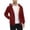 Wine, variant on Lmnyox Full Zip Fleece Hoodies Men's Solid Long Sleeve Hooded Sherpa Jacket Solid Thermal Drawstring Sweatshirts