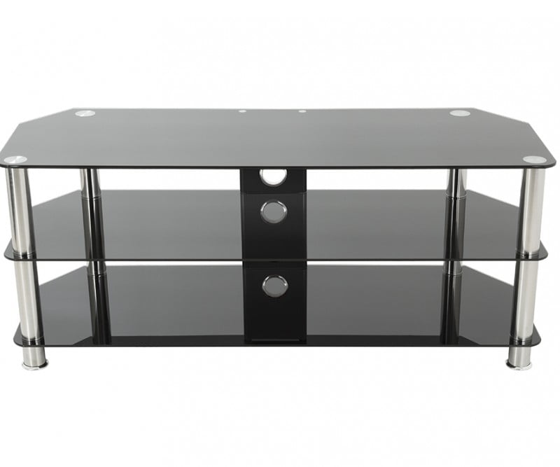 AVF Classic Corner Glass TV Stand with Cable Management for up to 60