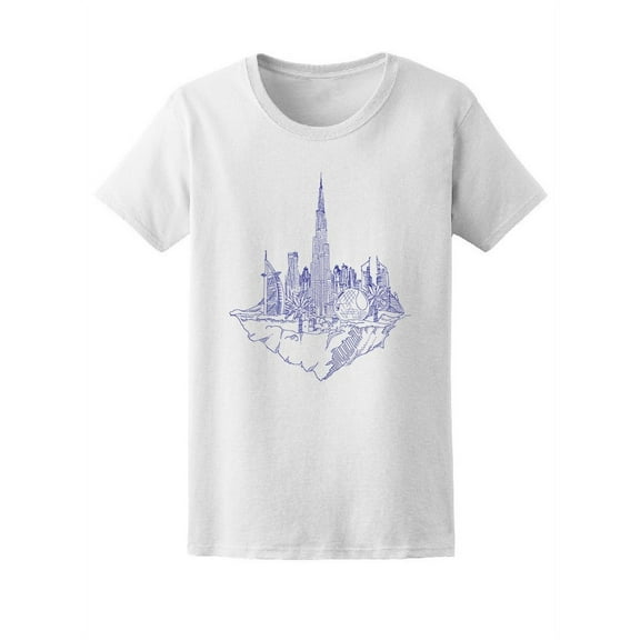 Flying Land Dubai City T-Shirt Women -Image by Shutterstock, Female x-Large