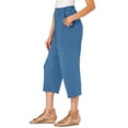thumbnail image 3 of Roaman's Women's Plus Size Soft Knit Relaxed Pull-On Capri Pant, 3 of 6
