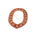 thumbnail image 2 of Masonic Shriner Rhinestones Around Chain Collar Golden on Red Velvet, 2 of 2
