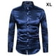 thumbnail image 2 of Jumpingount Camisa para hombre de manga larga formal con cuello vuelto - Buen corte para cuerpo normal Camisa de trabajo informal lavable a Camisetas Azul marino SG, 2 of 6