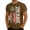 X117 Brown, variant on Men 4Th Of July T-Shirt Independence Day Anniversary Graphic Short Sleeve Round Neck Tee Summer Soft Fashion Comfortable Man Shirts Size M Orange