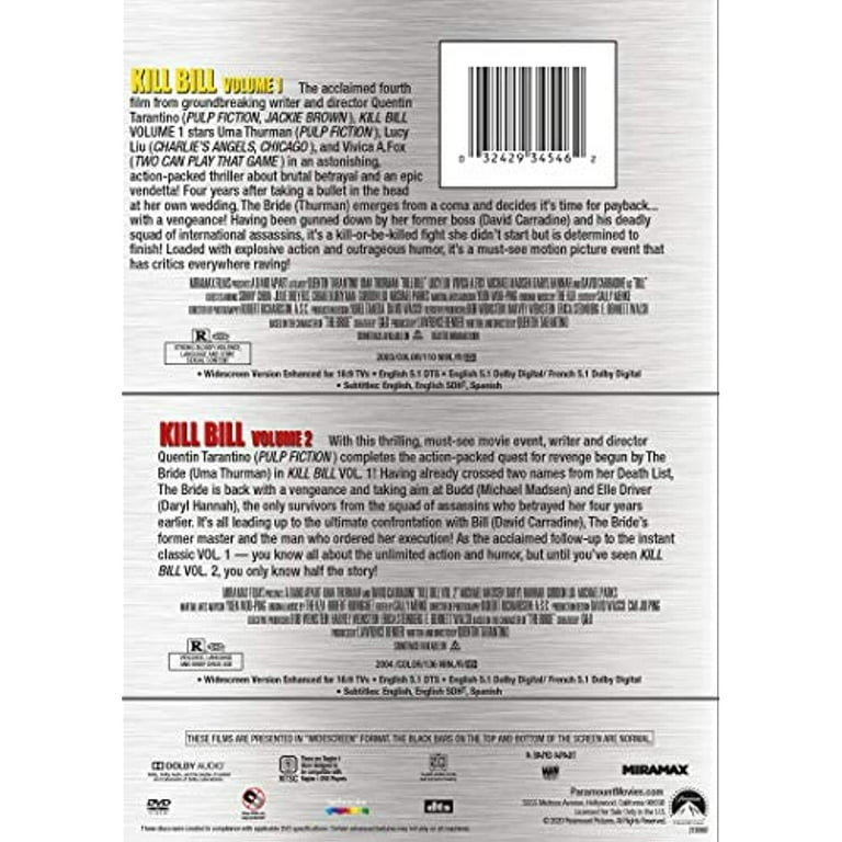 「【ぽ】KILL BILL Vol.1+Vol.2 DVD 2本セット」 Amazon.com: Kill Bill, Vols. 1 & 2 : Uma Thurman, Quentin