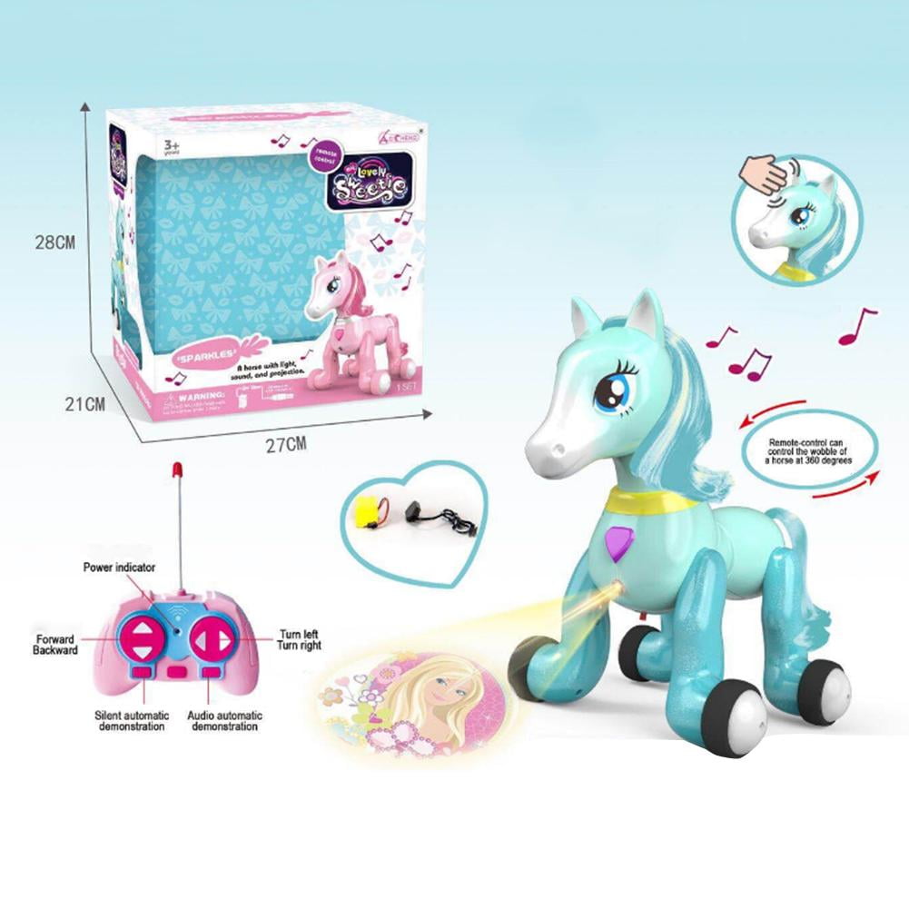 RC Unicorn Remote Control With Light Music Touch Sensor and Projection Gift 