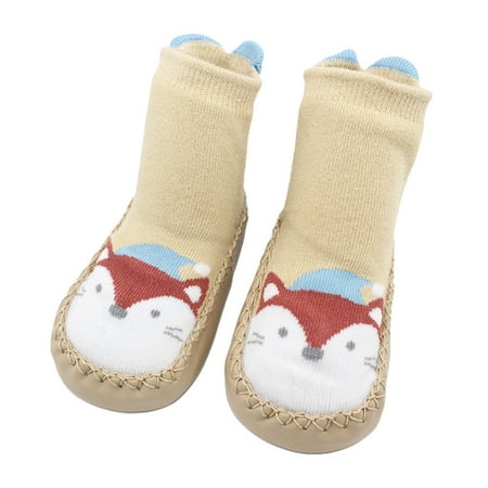 

Newborn Baby Boys Girls Cartoon Animal Floor Socks Anti-Slip Baby Step Socks CHMORA