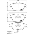 thumbnail image 2 of BALATAS BAJOS METALES Delanteras - Compatibilidad SEAT Nuevo Ibiza 2.0L L4 2010 BREMBO ., 2 of 5