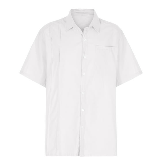 asdoklhq Clearance, 2023 Summer Fall Mens Tops Clearance under $5 Men's Button Trend Casual Shirts Cotton Linen Shirts Long Sleeve Shirts,White XXXL