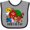 Heather and Black, variant on Inktastic One-i-e-i-o Boys or Girls Baby Bib