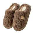 thumbnail image 3 of Kilaqueen Fashion Winter Warm Slippers for Women Men, House Shoes with Adjustable Buckle, Cozy Fuzzy Scuff Slippers Rubber Sole Indoor Outdoor, Christmas Gifts, 3 of 4