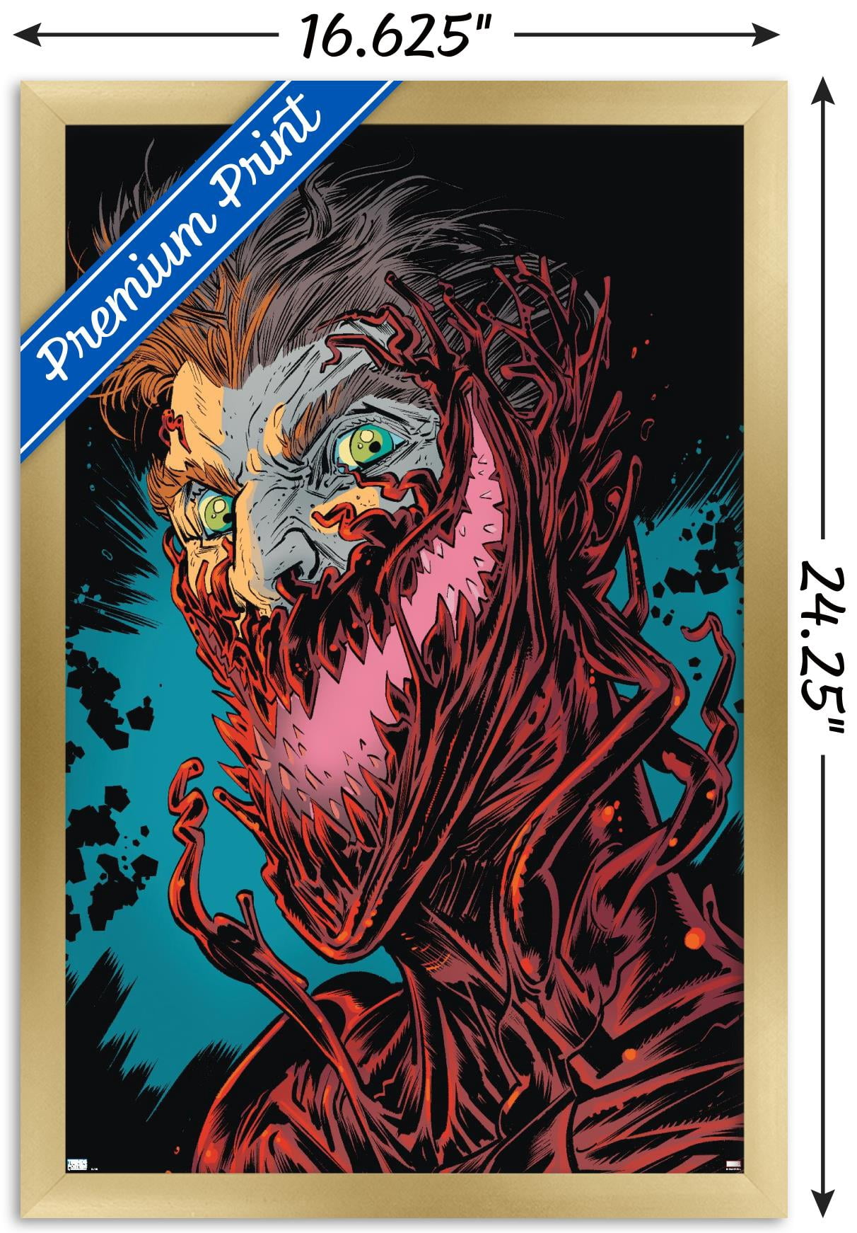 Marvel Comics - Carnage - Cletus Kasady Wall Poster, 14.725" x 22.375", Framed