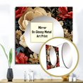 thumbnail image 3 of Designart "Red And Beige Elegant Poppy Blossom Field" Floral Red Large Square Mirror - Square Bedroom Mirror Printed Wall Decor - Cottage Square Printed Wall Mirror Art, 3 of 5
