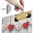 thumbnail image 4 of FMSHPON Christmas Snow Gnome Farmhouse Heart Clipboard Hardboard Wood Nursing Clip Board and Pull for Standard A4 Letter 13x9 inches, 4 of 5