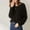 Black, variant on Crunowin Women's Trendy Sweater, Long Sleeve Cozy Comfort Solid Color V Neck Loose Fit Casual Pullover Tops Black L