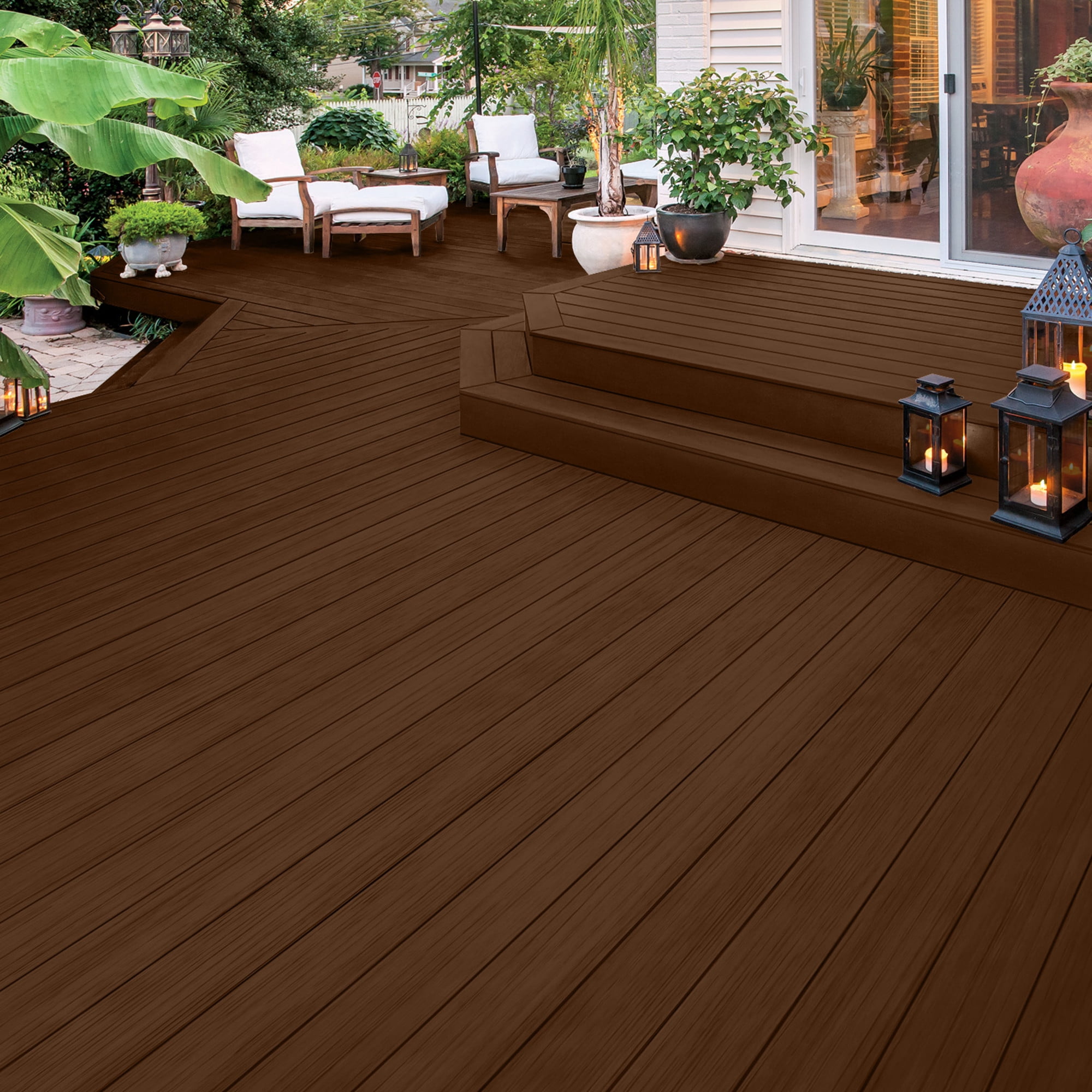 Olympic Elite 1 Gallon SC-1016 Chestnut Brown Solid Advanced Exterior Stain and Sealer in One