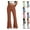 09# Brown, variant on Women Flare Leggings Fold Over Bootcut Yoga Pants Casual Y2K Lounge Pants Comfy Cotton Leggings Black XXL