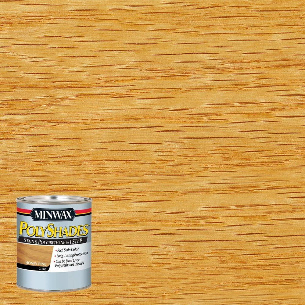 Minwax PolyShades, Gloss, Honey Pine, 1/2 Pint