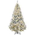 thumbnail image 1 of Árbol de Navidad HOMCOM 6 Pies 638 Ramas Cubiertas de Nieve, 1 of 9