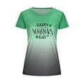 thumbnail image 2 of weskinke St. Patricks Day Shirts For Women Plus Size Gradient Letter Shamrocks Print Short Sleeve Tee Shirt Holiday Top, 2 of 5