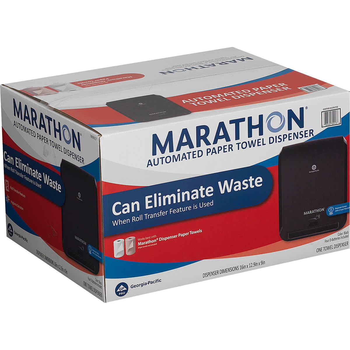 Marathon Automated Paper Towel Dispenser Black *Fast Shipping* 