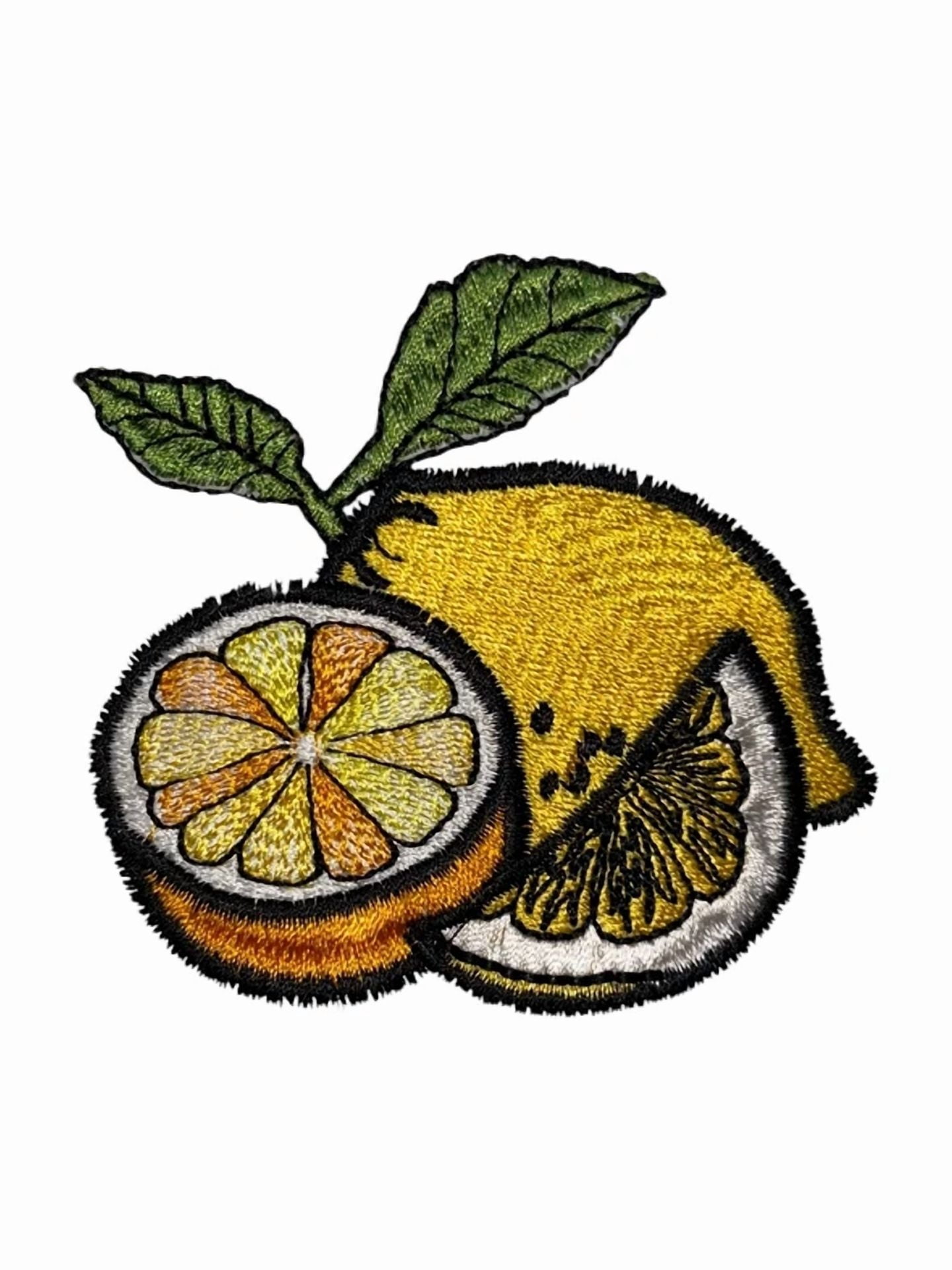 BUTTERFLY- 2 Pcs, 100% Cotton Terry Kitchen Towel - White Towel Lemon Embroidery & Plain Te