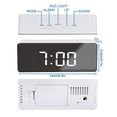 thumbnail image 4 of Reloj de mesa Digital con espejo LED, pantalla de fecha y temperatura para el hogar, dormitorio, reloj despertador electrónico de escritorio Adepaton LL-0970, 4 of 6