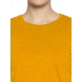 thumbnail image 5 of eloria Women's T-Shirt Round Neck Solid Color Plain Half Sleeve T-Shirt Color: Musturd | Size: XS, 5 of 7