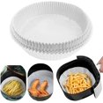 thumbnail image 5 of 100PCS Air Fryer Disposable Paper Liner, Non-stick Air Fryer Liners Basket , Round Baking Paper for Air Fryer Oil-proof , Water-proof , Food Grade Parchment for Baking Roasting Microwave ( 7.9 inch ), 5 of 6