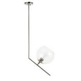 thumbnail image 3 of Indoor Home Decorative Ryland 1 Light Chrome and Clear Glass Pendant, 3 of 7