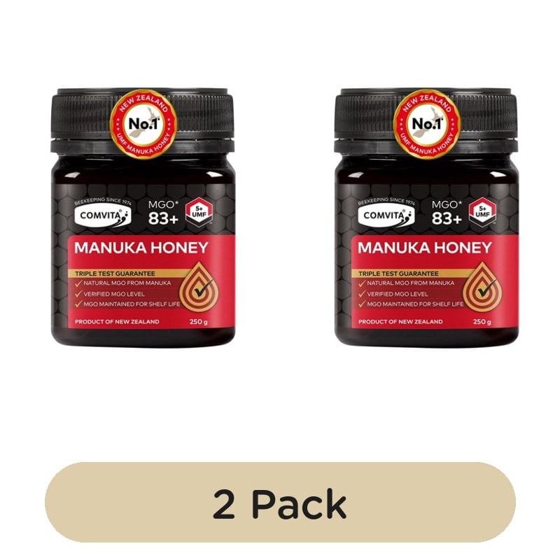 Comvita Manuka Honey MGO 83+ (UMF 5+) 250g, British Import (Pack of 2)