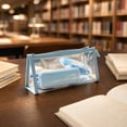 thumbnail image 4 of UALSRZL Pencil Case, Large Capacity Pencil Pouch for Boys Girls, Clear Pencil Box Bag for Kids Elementary School Supplies, Blue, 4 of 7