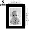 thumbnail image 6 of Americanflat 5x7 Picture Frame with Polished Plexiglass with 4x6 Mat 5 Pack Display Photo Galleria - Black, 6 of 8