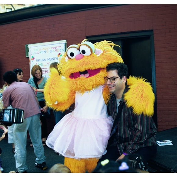 Michael Musto With Muppet Zoe At Garden Party 20 To Kick Off New York Gay Pride Week, Ny 6232003, By Janet Mayer Celebrity (20 x 16)