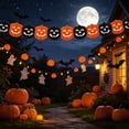 thumbnail image 6 of SLYNSHome Pumpkin Spider Bat Paper Garland Banner, 118 Inch Foldable Tissue Hanging Streamer For Ceiling Mantel Doorway Fall Halloween Home Party Wall Decor, 6 of 6