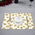 thumbnail image 2 of MKHERT Elegant Funny Gold Polka Dots Placemats Table Mats for Dining Room Kitchen Table Decoration 12x18 inch,Set of 4, 2 of 4