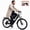 Black, variant on ESKUTE Adult Electric Bike – 70-Mile Range, 1300W Peak Motor, 28MPH, 840Wh Removable Battery, 26" Tires, 7-Speed Adjustable Stem, Step-Over Ebike, Black with Phonebag & Lock