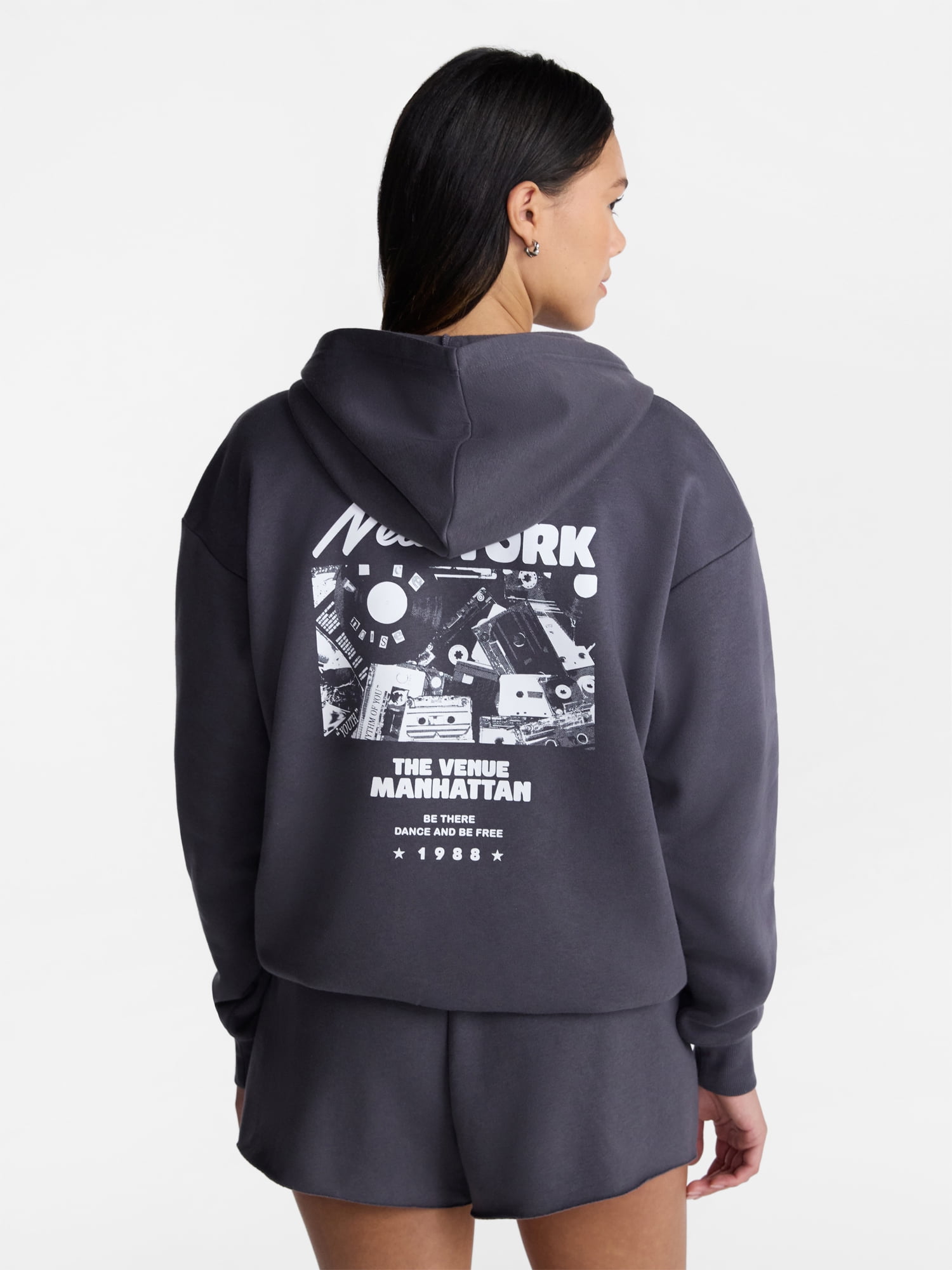 No Boundaries Graphic Fleece Hoodie, Women's XXS-XXL