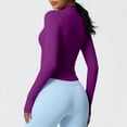 thumbnail image 3 of Abomasnow Women's Workout Jackets Zip Up Long Sleeve Mock Neck Athletic Jackets Casual Breathable Running Yoga Workout Jackets with Thumb Holes, 3 of 6