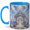 Blue, variant on White Sky Palace 11oz Ceramic Mug, Fantasy Castle Coffee Cup